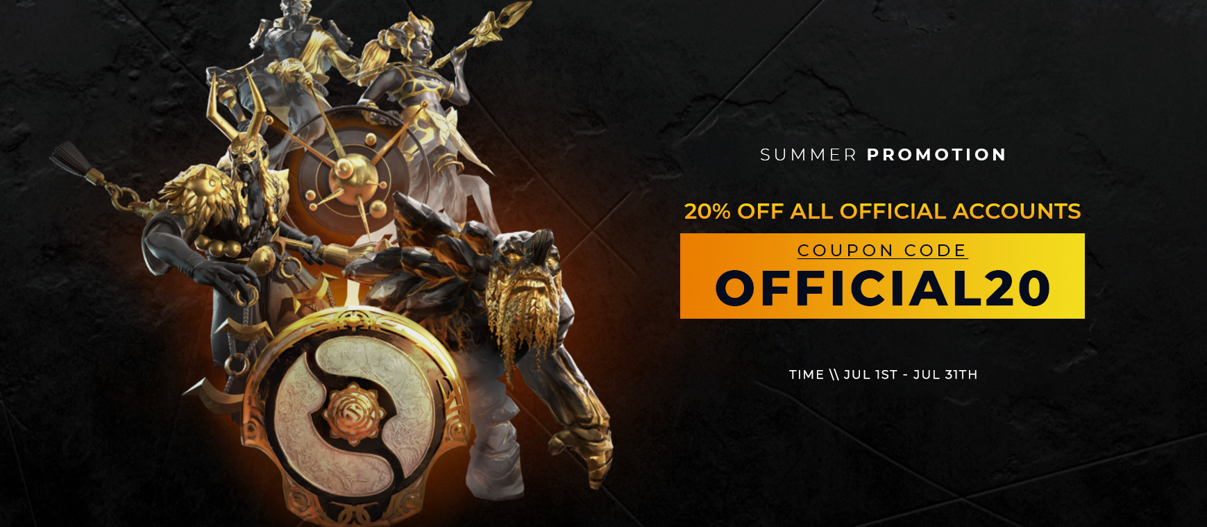 20% off for ALL OFFICIAL ACCOUNTS