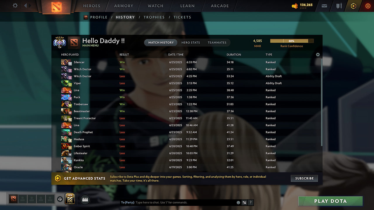 MMR: 4585 - Behavior: 12000 - Communication: 12000