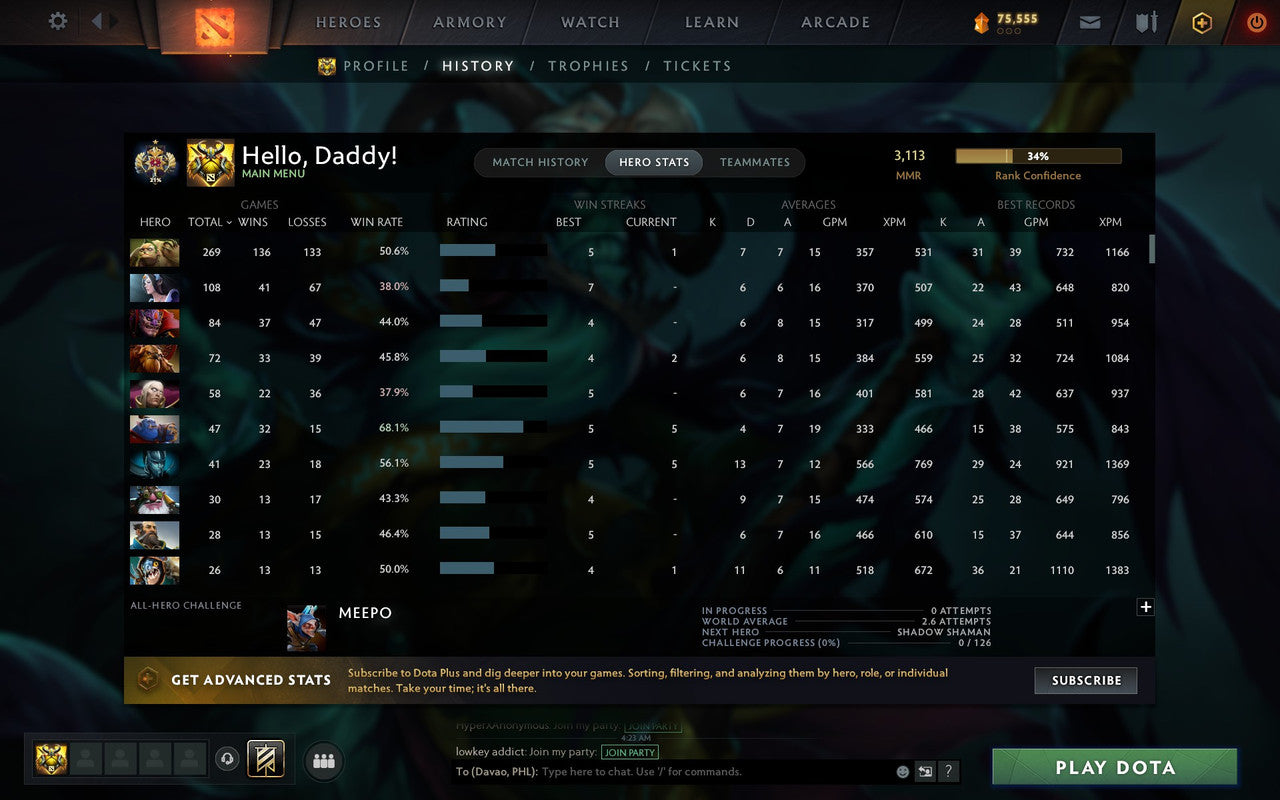 Legend I | MMR: 3113 - Behavior: 11037