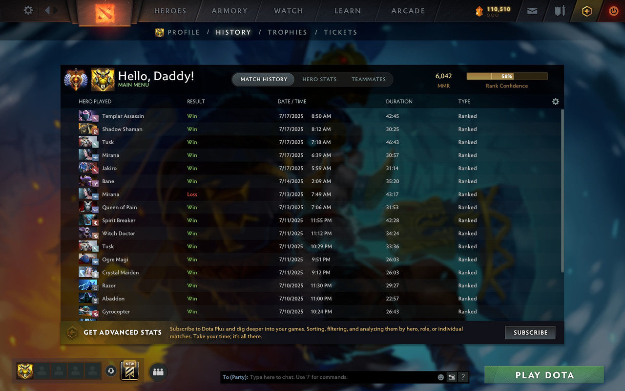 Immortal | MMR: 6042 - Behavior: 12000