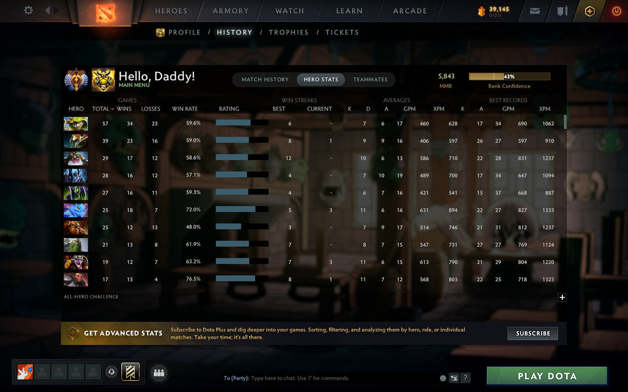 Immortal | MMR: 5843 - Behavior: 11530