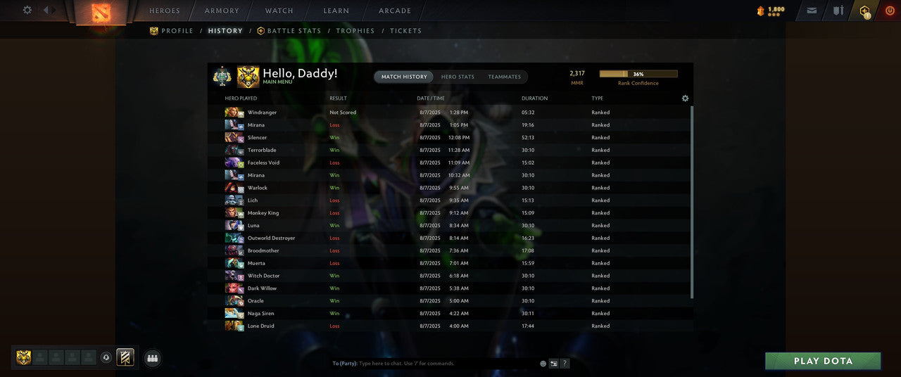 Archon I | MMR: 2317 - Behavior: 10299