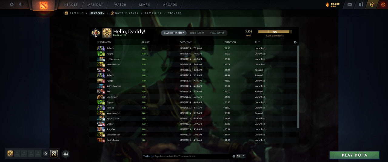Legend I | MMR: 3124 - Behavior: 10875