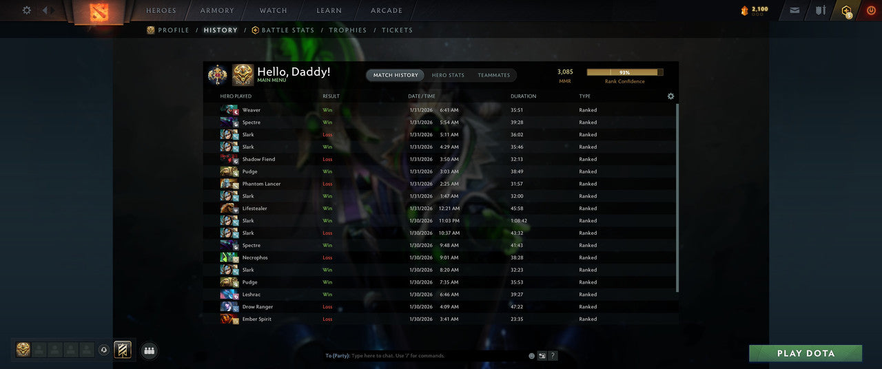 Legend I | MMR: 3085 - Behavior: 11950