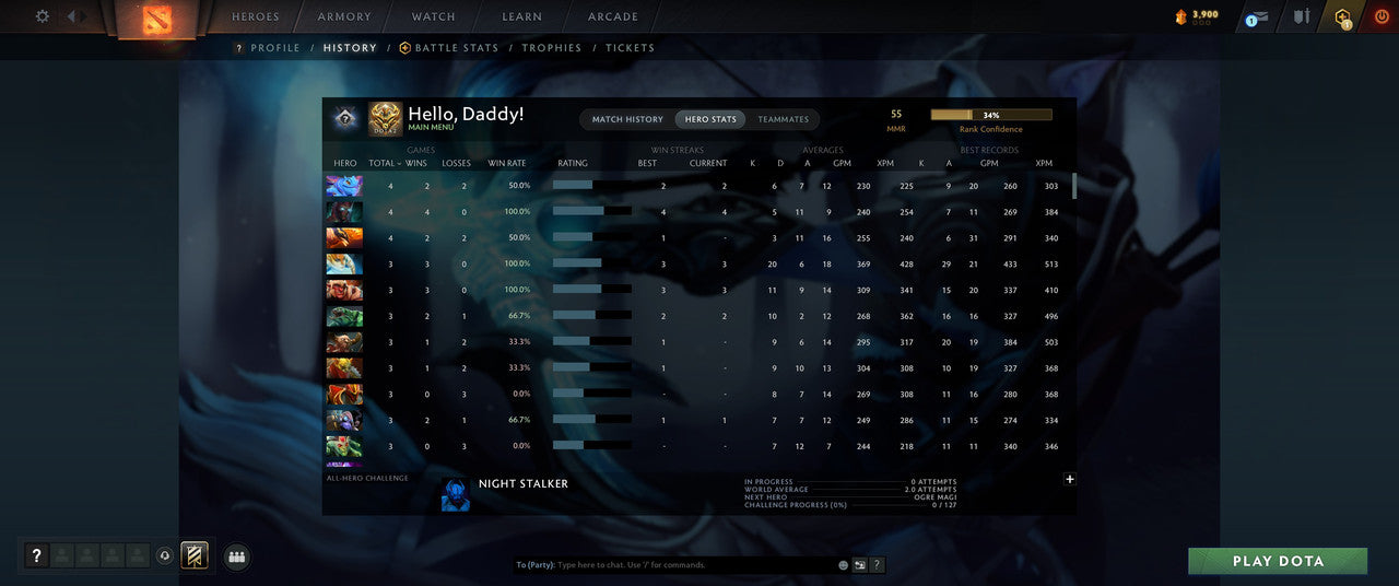 Herald I | MMR: 55 - Behavior: 10988