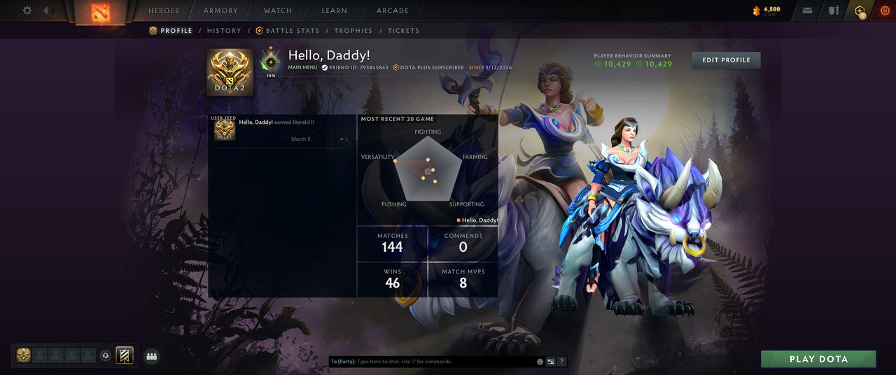 Herald I | MMR: 1 - Behavior: 10429