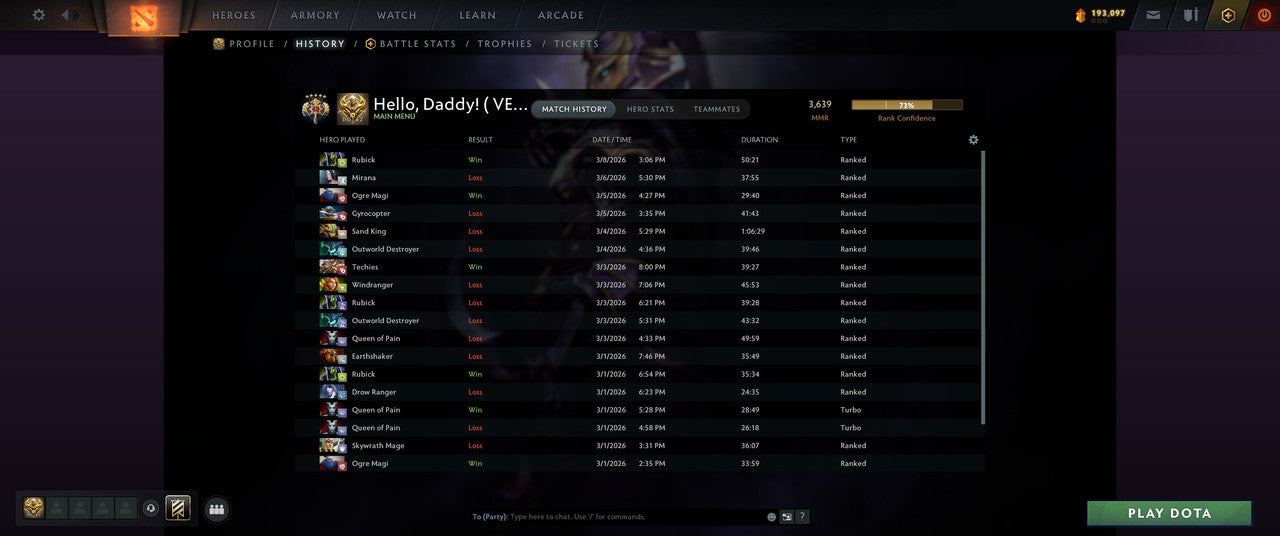 Legend V | MMR: 3639 - Behavior: 12000