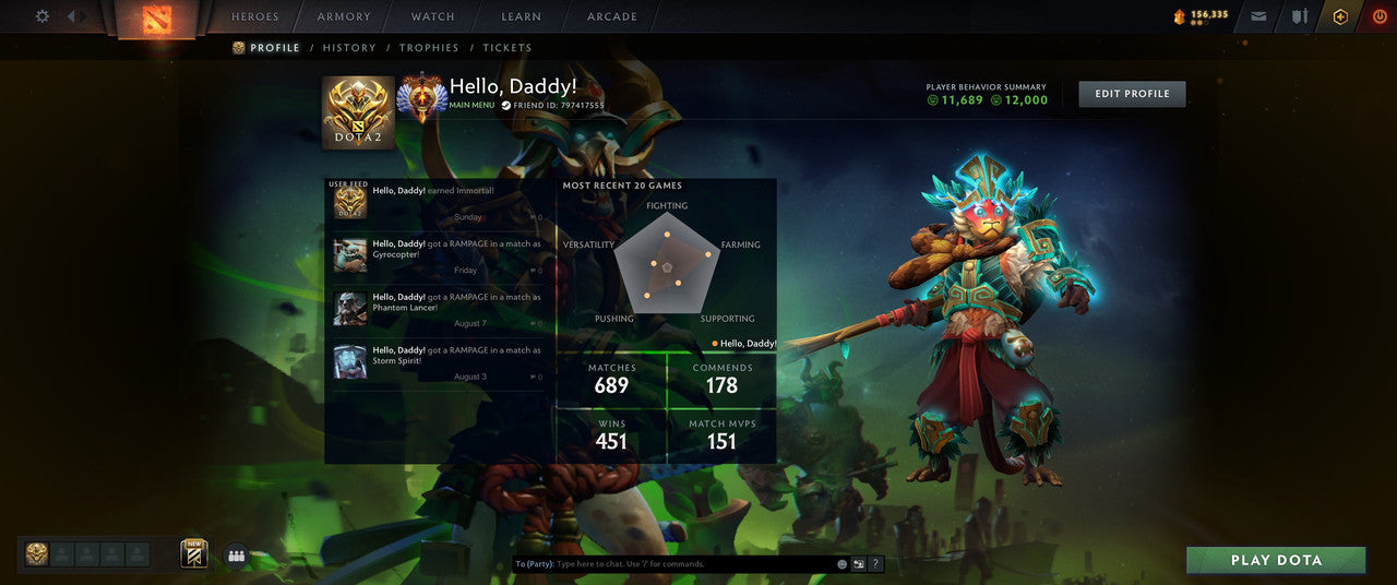 Immortal | MMR: 5660 - Behavior: 12000