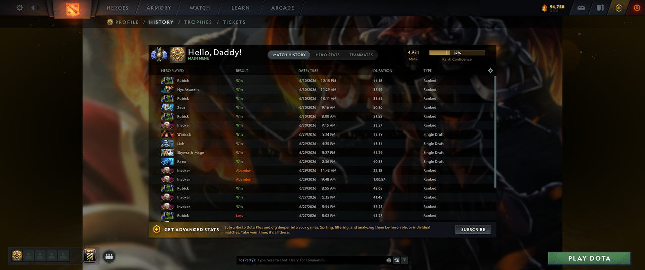 Divine I | MMR: 4931 - Behavior: 10710