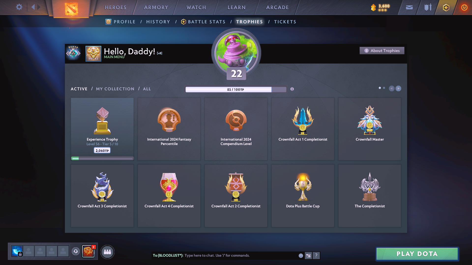 Crusader V | MMR: 2285 - Behavior: 7904 - Communication: 7904