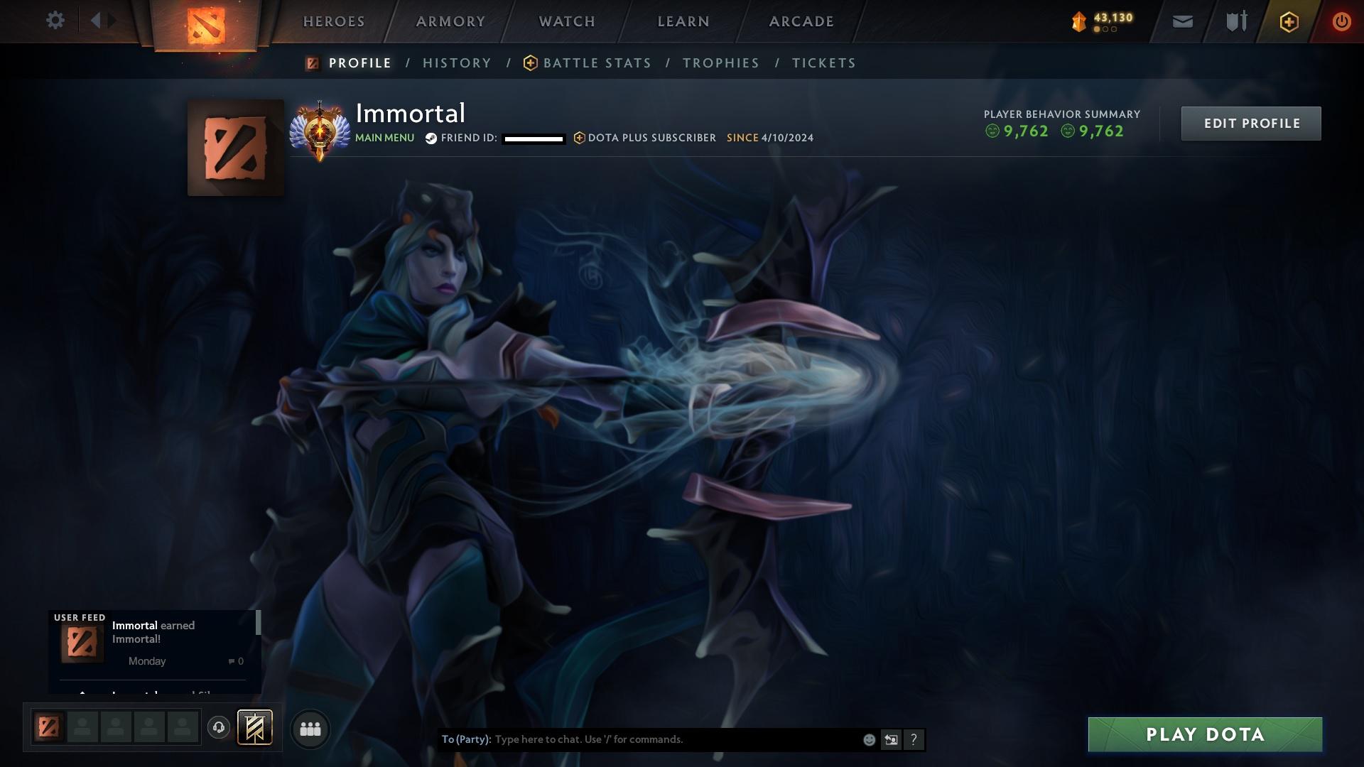 Immortal | MMR: 5573 - Behavior: 9762 - Communication: 9762