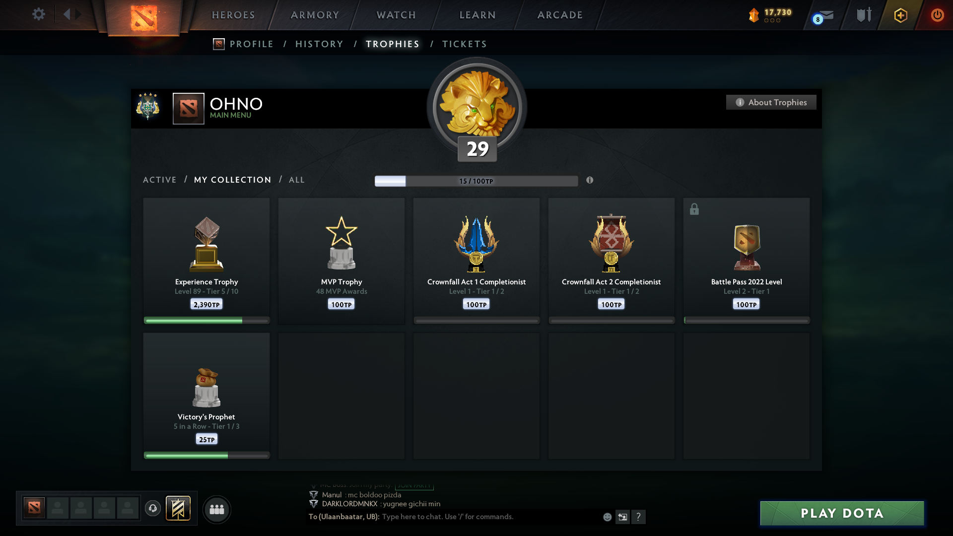 Archon IV | MMR: 2745 - Behavior: 9165 - Communication: 9165