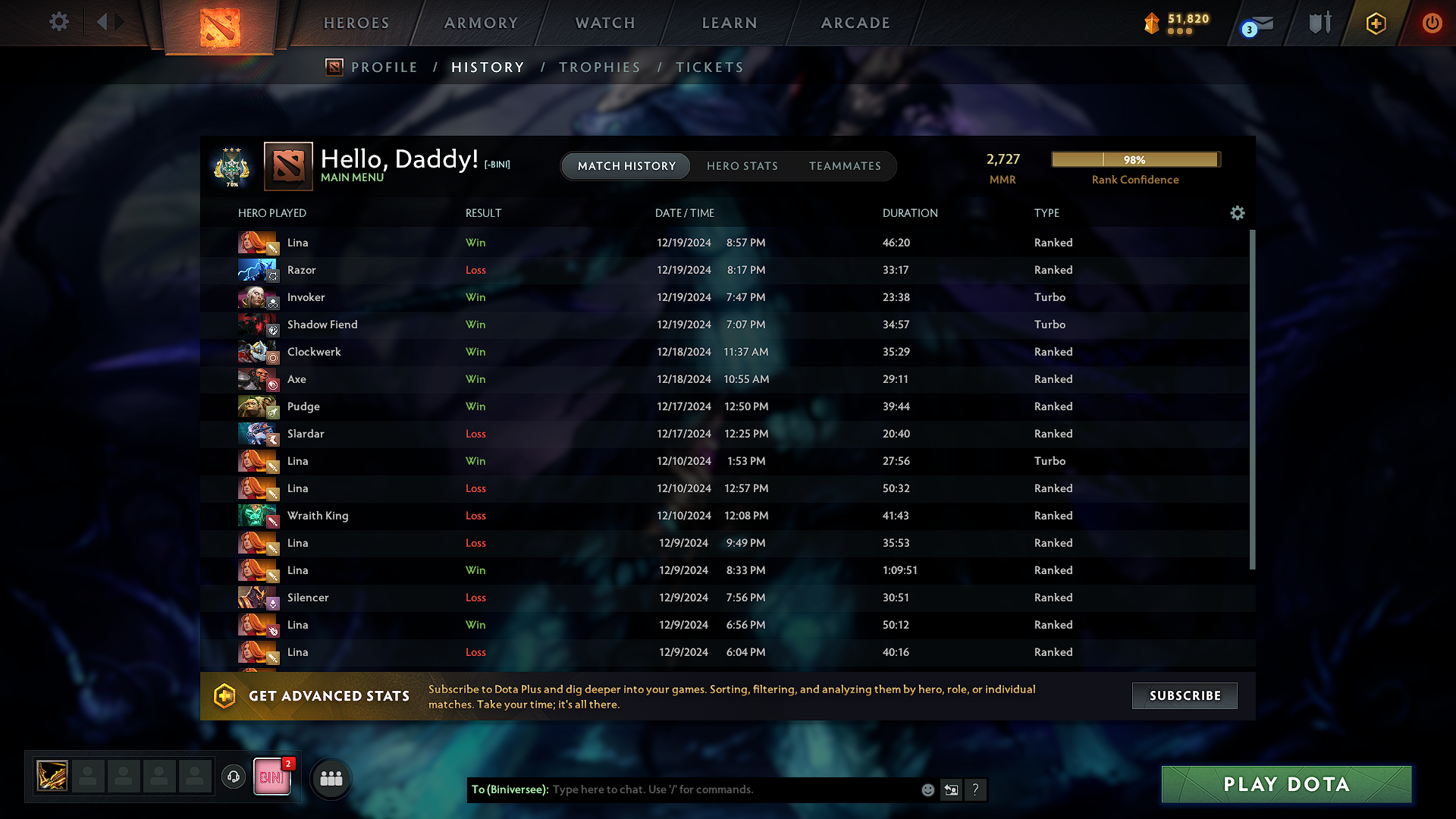 Archon III | MMR: 2727 - Behavior: 10662 - Communication: 10662