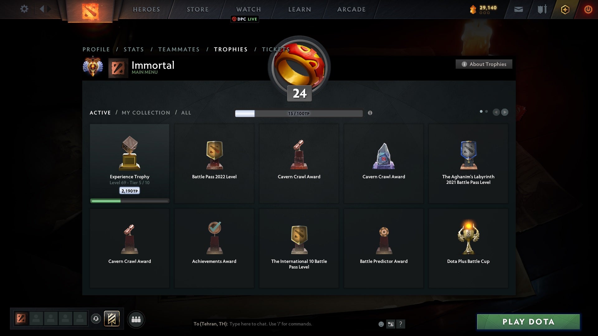 Immortal | MMR: 5524 - Behavior: 10000