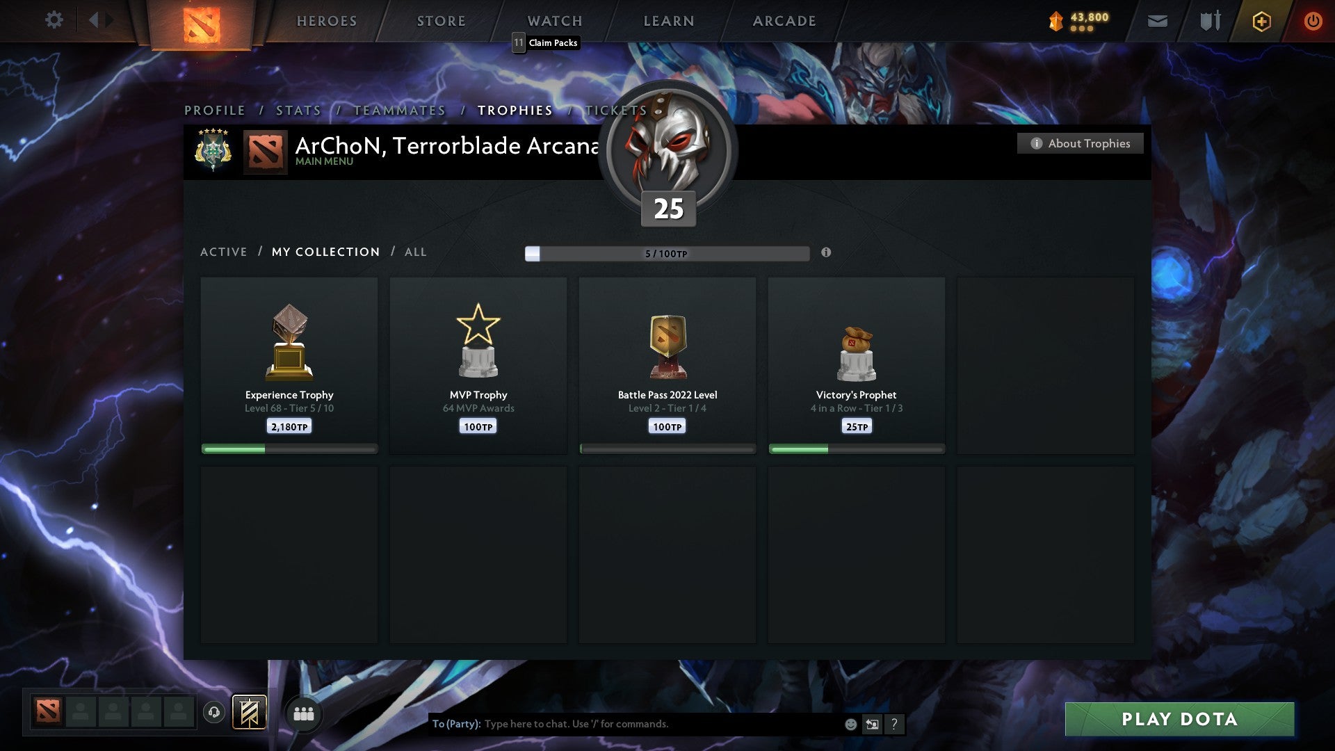 Archon V | MMR: 2948 - Behavior: 10000