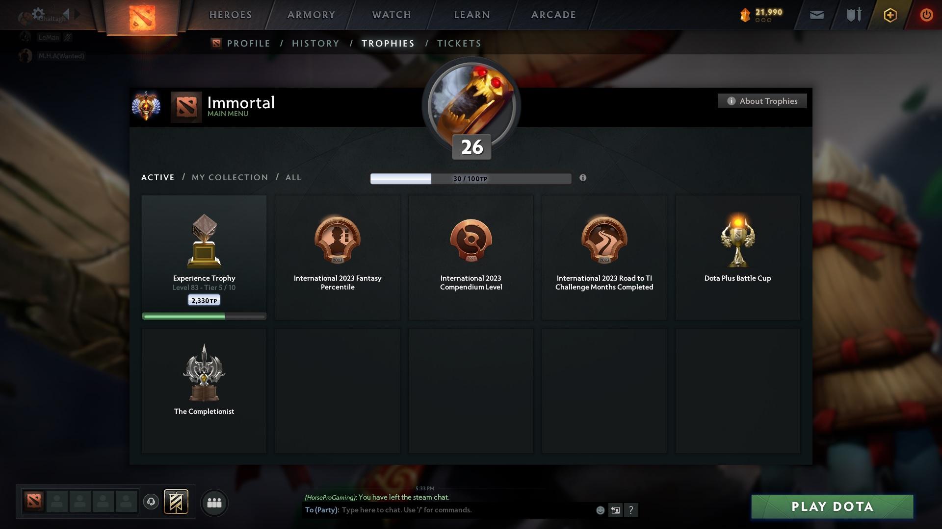 Immortal | MMR: 5983 - Behavior: 12000 - Communication: 12000