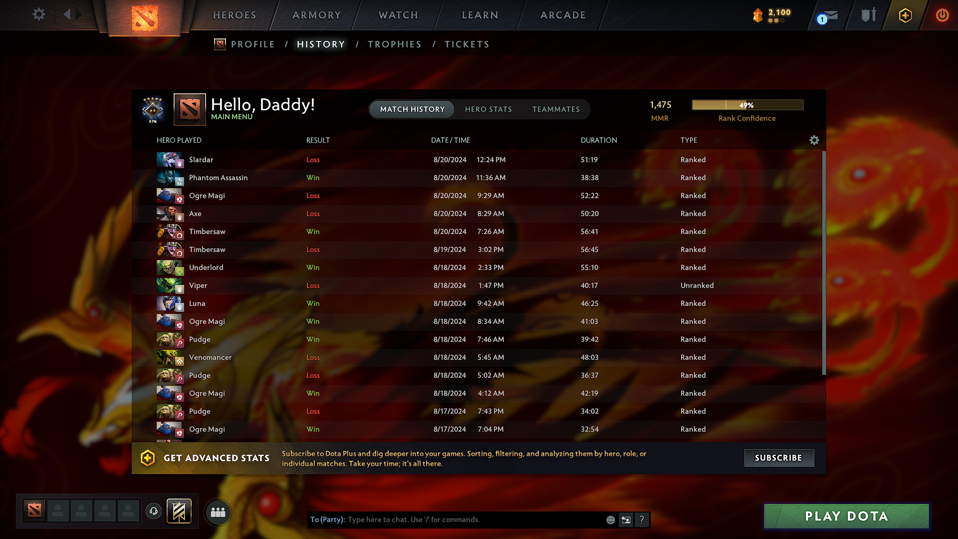 Guardian V | MMR: 1475 - Behavior: 9707 - Communication: 9707