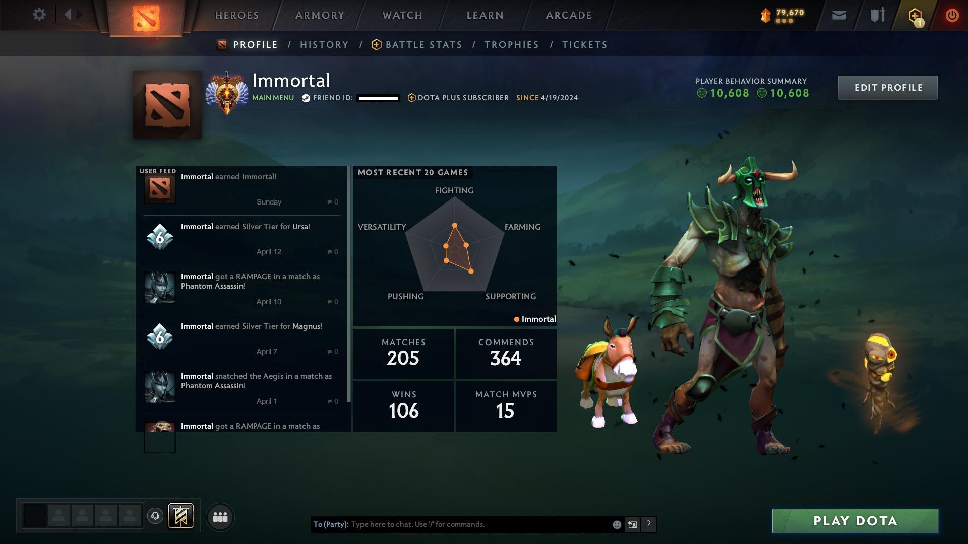 Immortal | MMR: 5797 - Behavior: 10608 - Communication: 10608