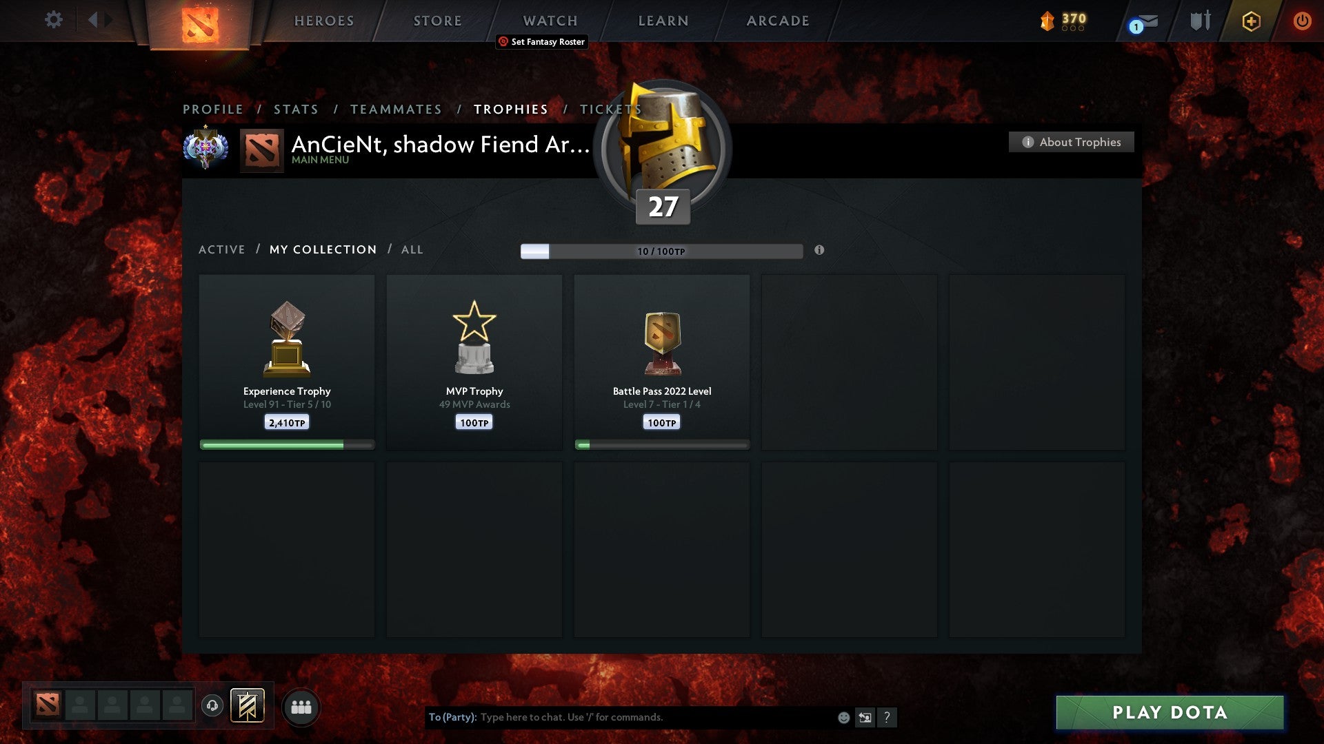 Ancient I | MMR: 3982 - Behavior: 10000