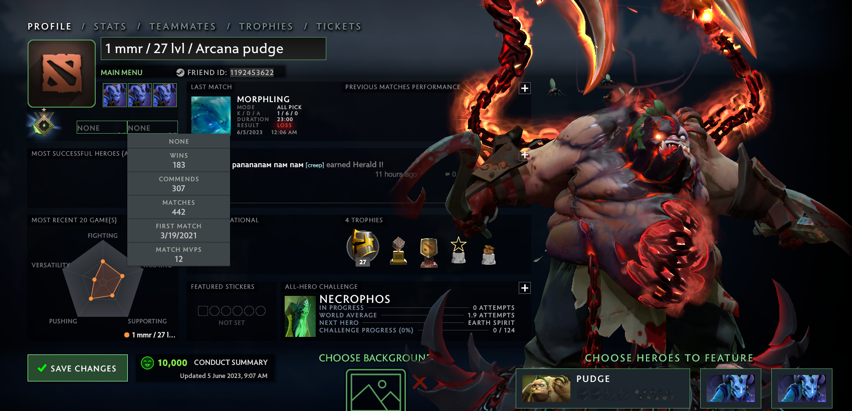 Herald I | MMR: 1 - Behavior: 10000