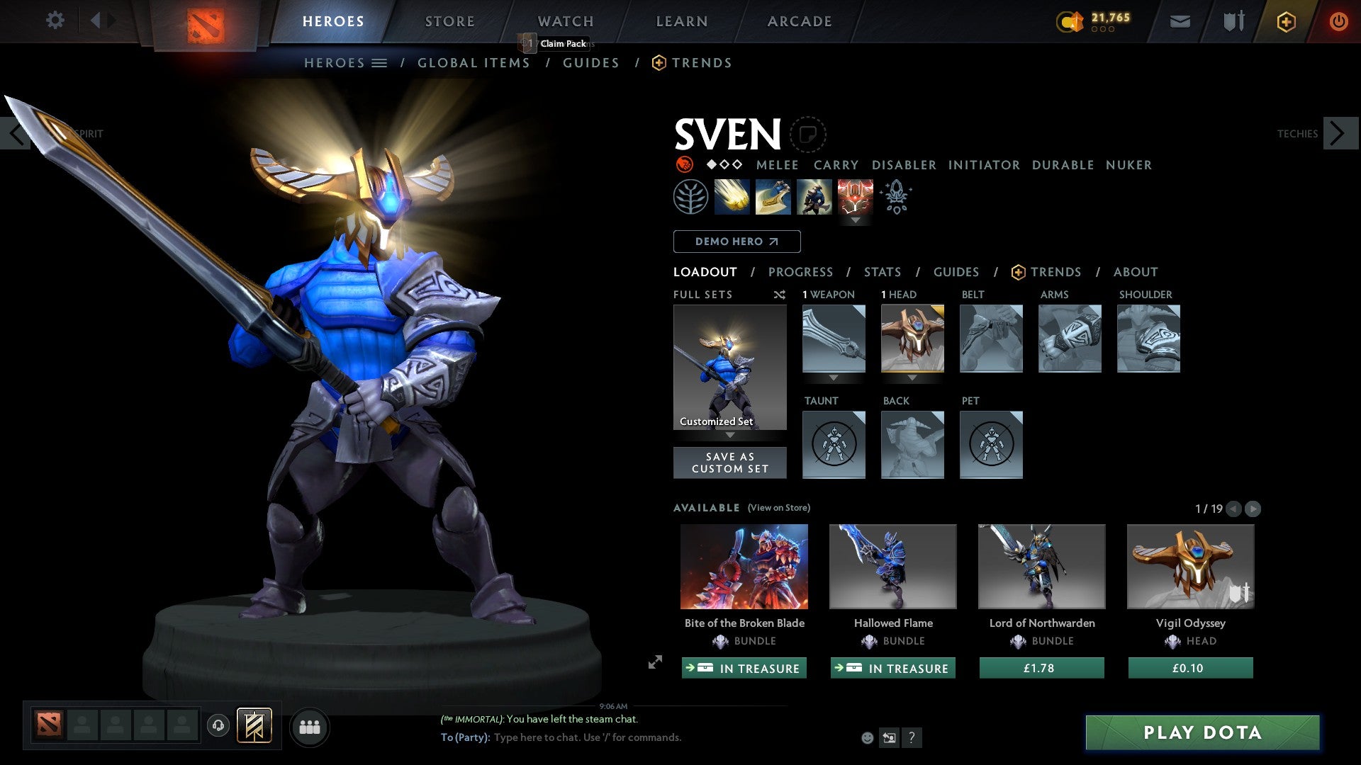 Immortal | MMR: 5755 - Behavior: 10000