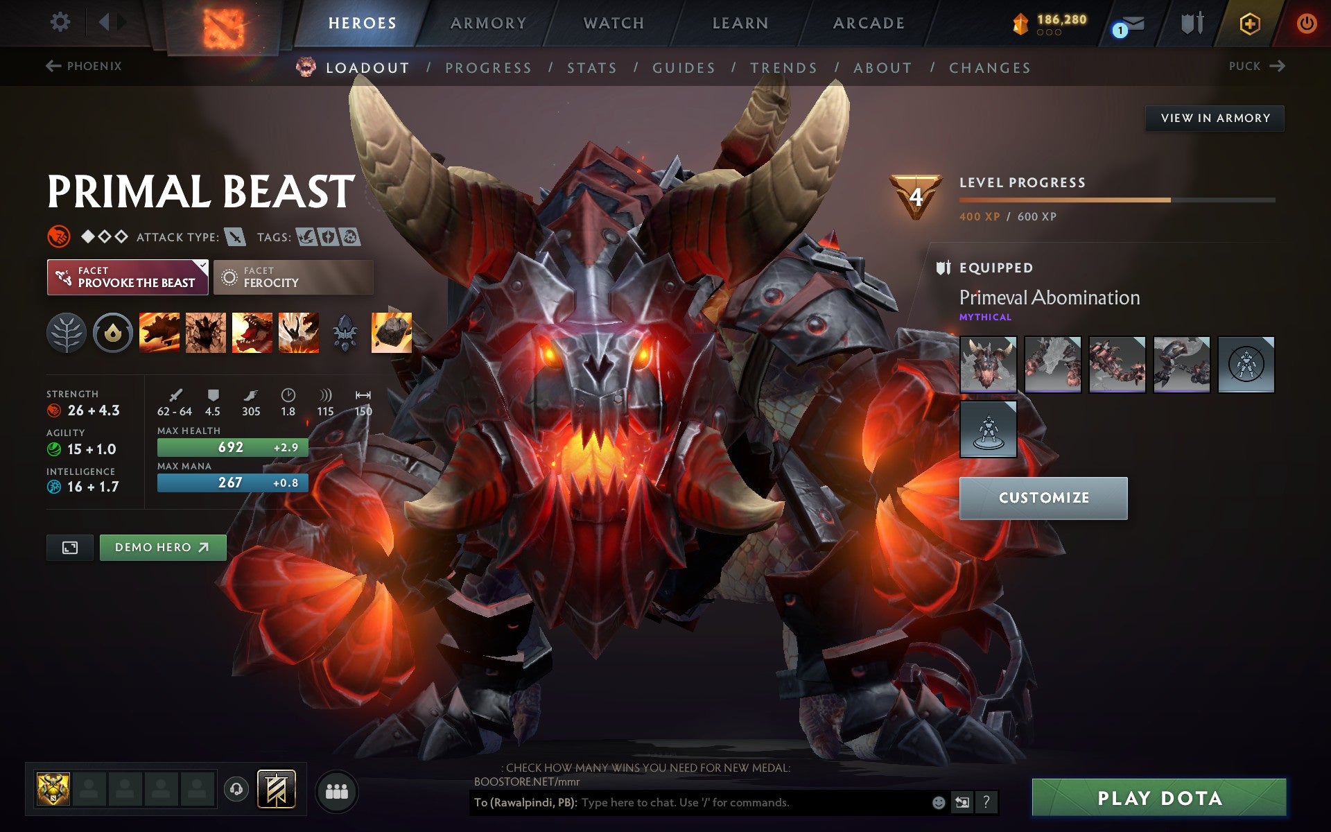 Ancient V | MMR: 4421 - Behavior: 11828