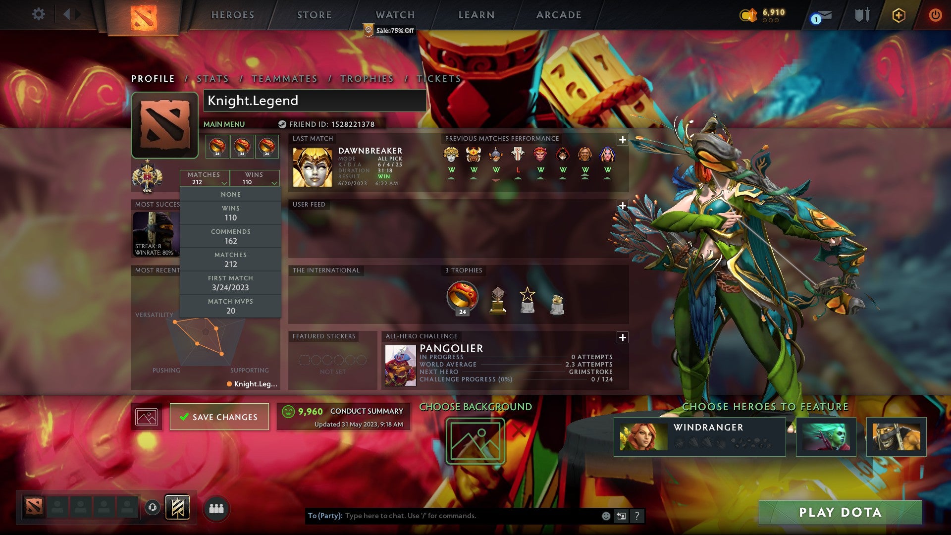 Legend I | MMR: 3226 - Behavior: 9960