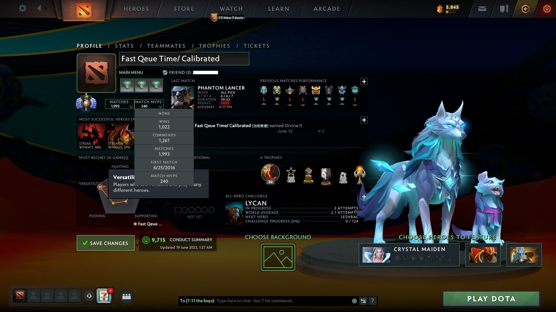 Divine I | MMR: 4599 - Behavior: 9715