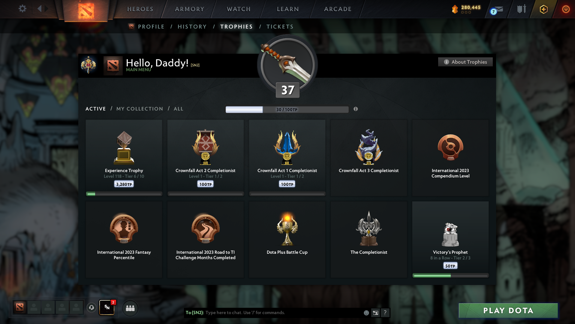 Legend I | MMR: 3019 - Behavior: 11973 - Communication: 11973