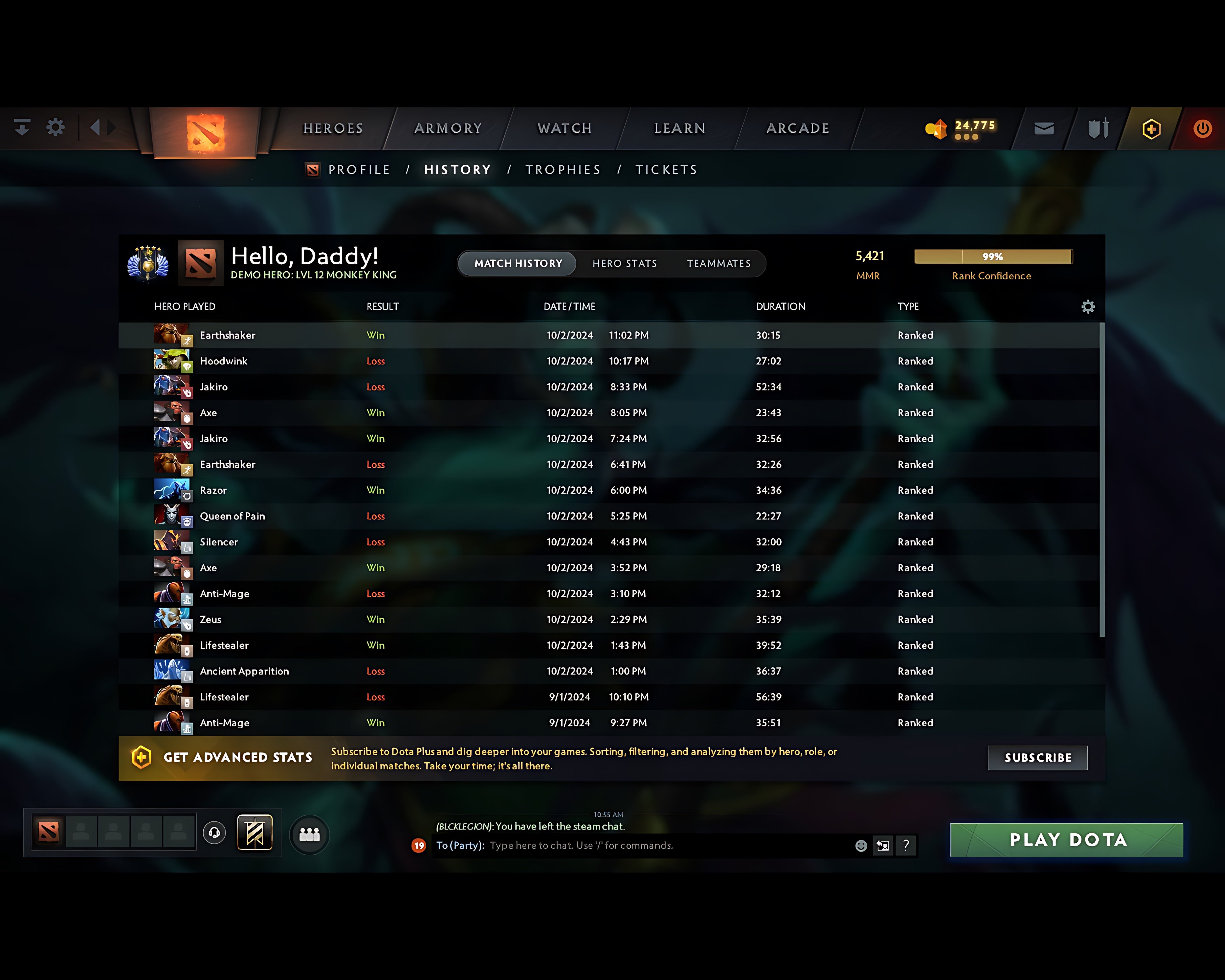 Divine V | MMR: 5421 - Behavior: 10164 - Communication: 10164