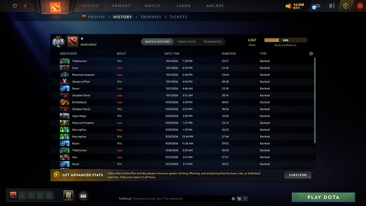 MMR: 4067 - Behavior: 9836