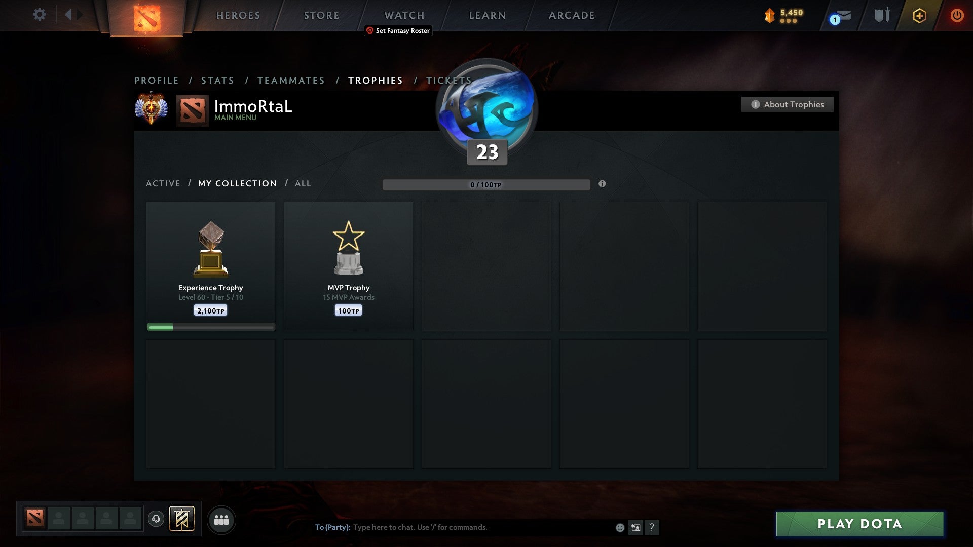 Immortal | MMR: 6831 - Behavior: 9685