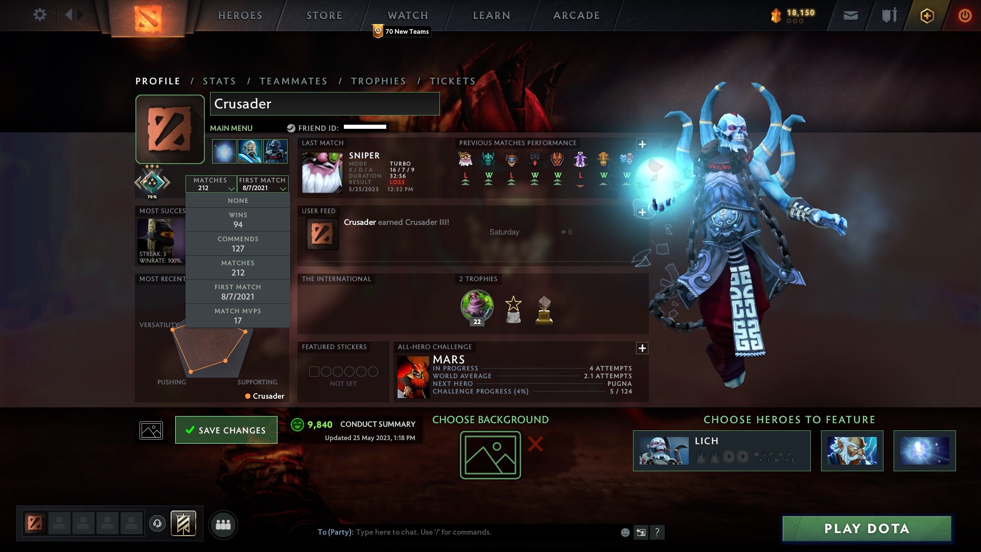 Crusader III | MMR: 1957 - Behavior: 9840