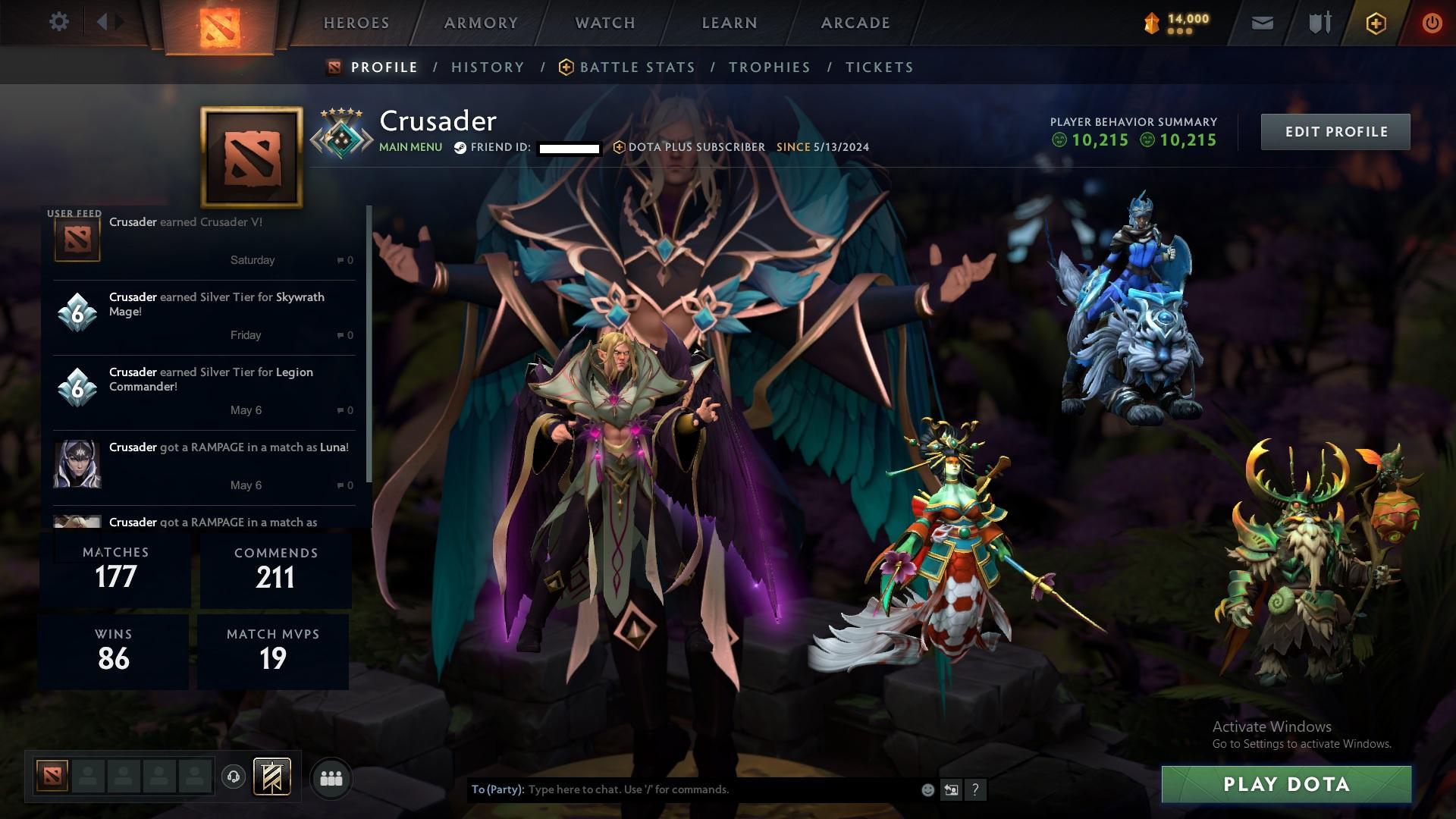 Crusader V | MMR: 2155 - Behavior: 10215 - Communication: 10215