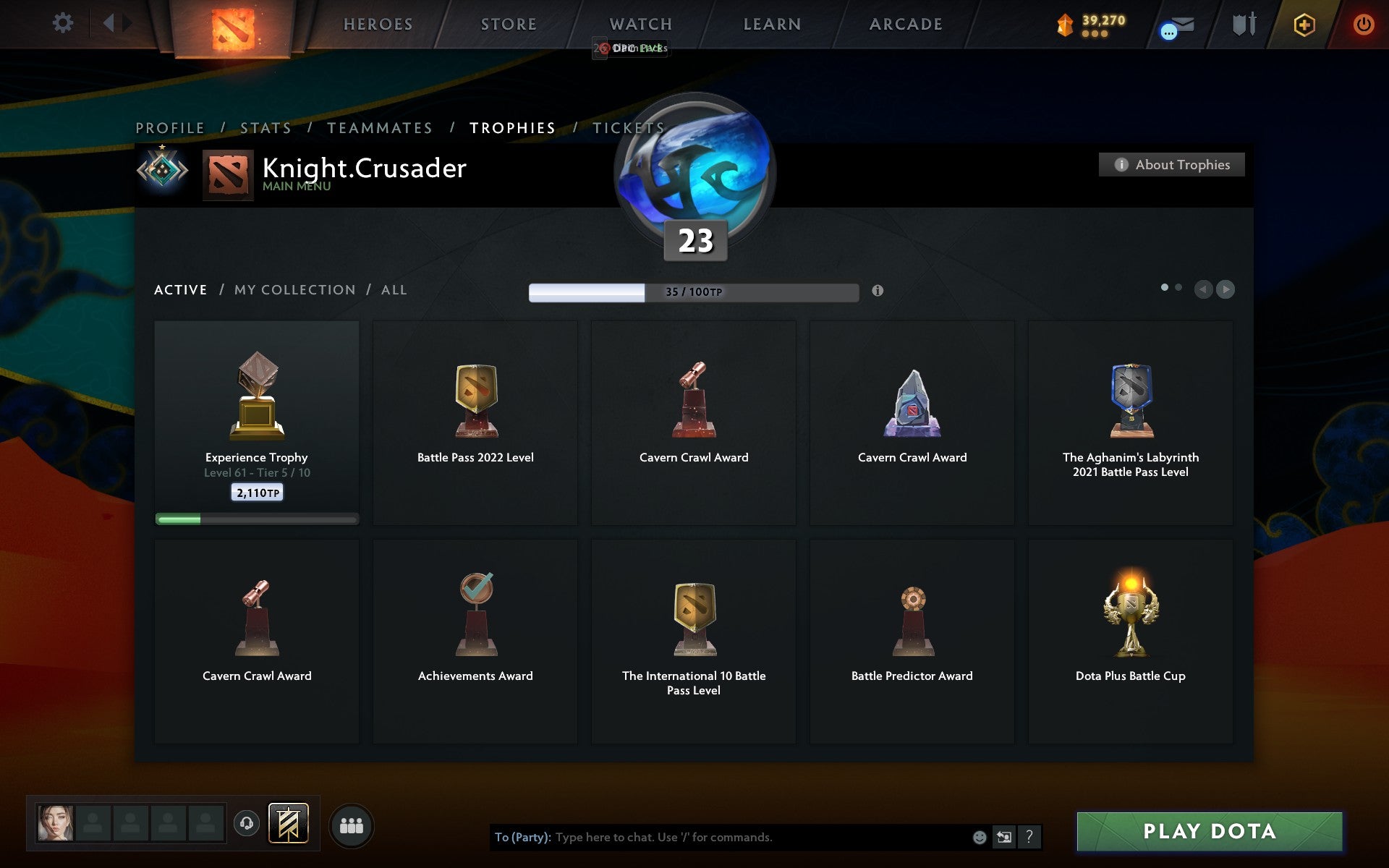 Crusader I | MMR: 1641 - Behavior: 10000