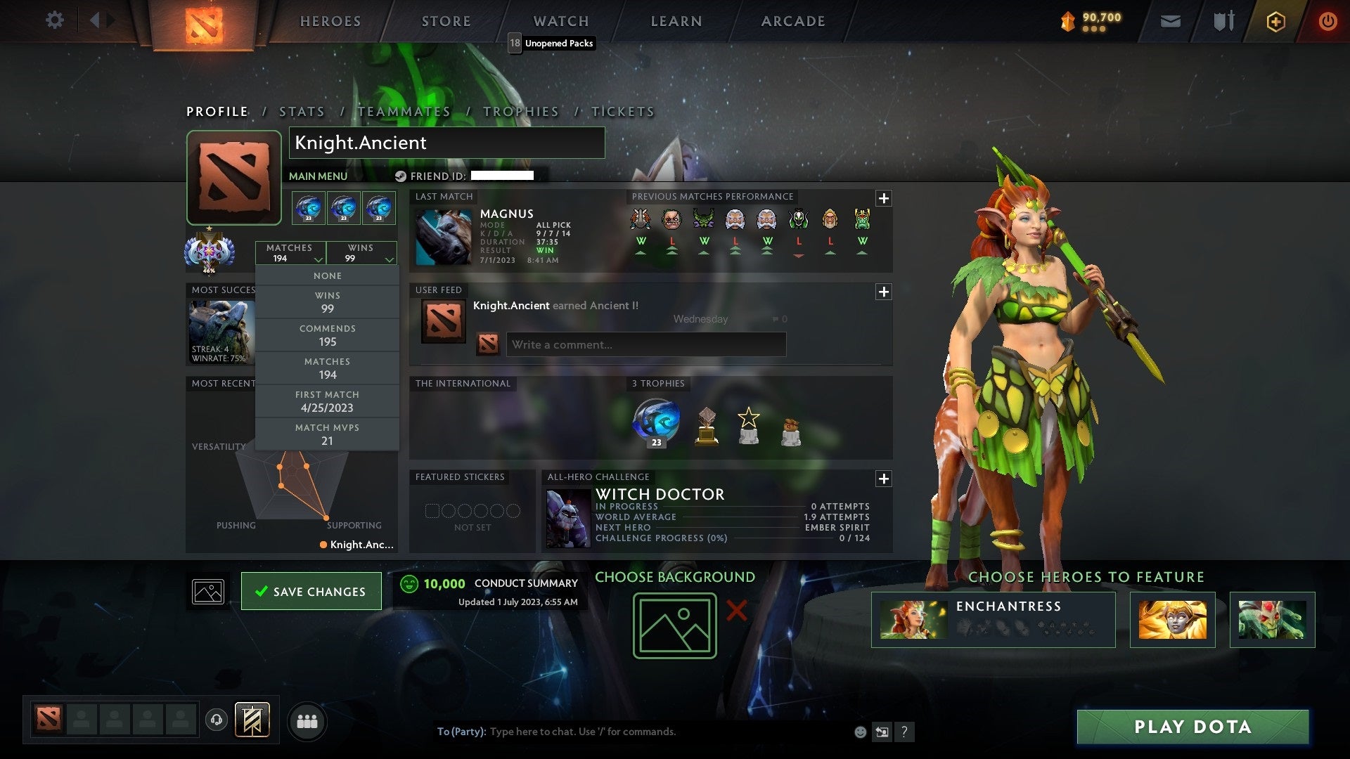 Ancient I | MMR: 3922 - Behavior: 10000