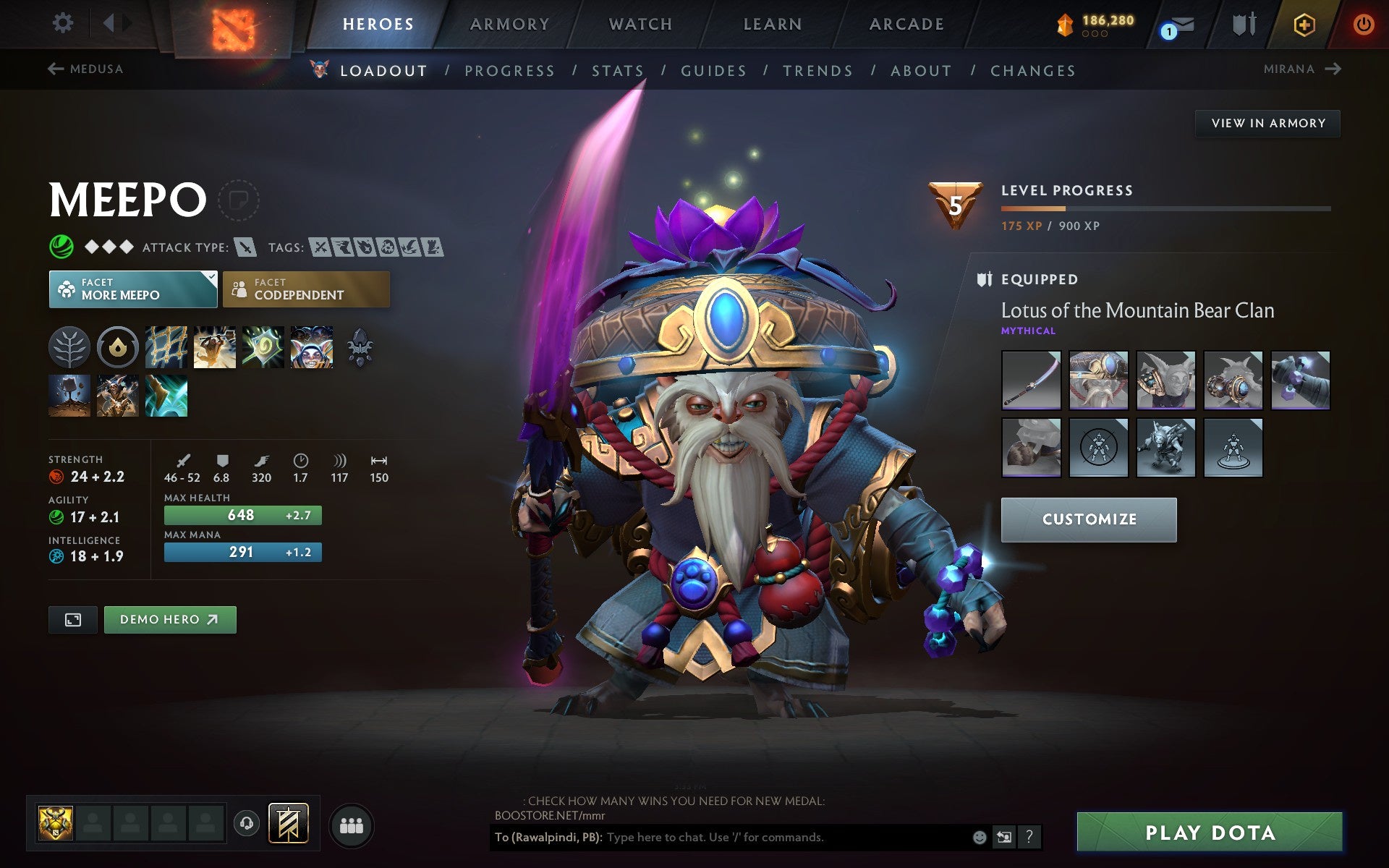 Ancient V | MMR: 4421 - Behavior: 11828