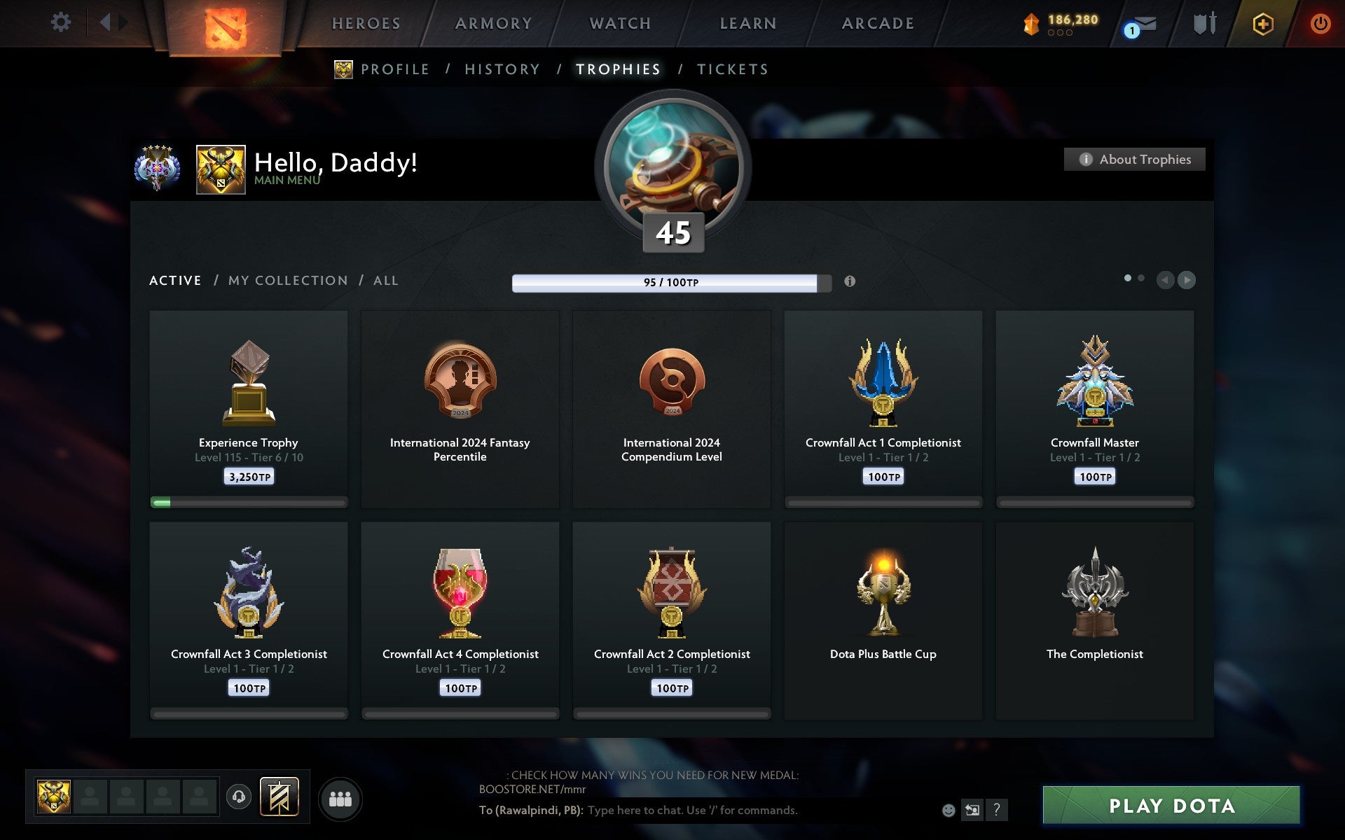 Ancient V | MMR: 4421 - Behavior: 11828