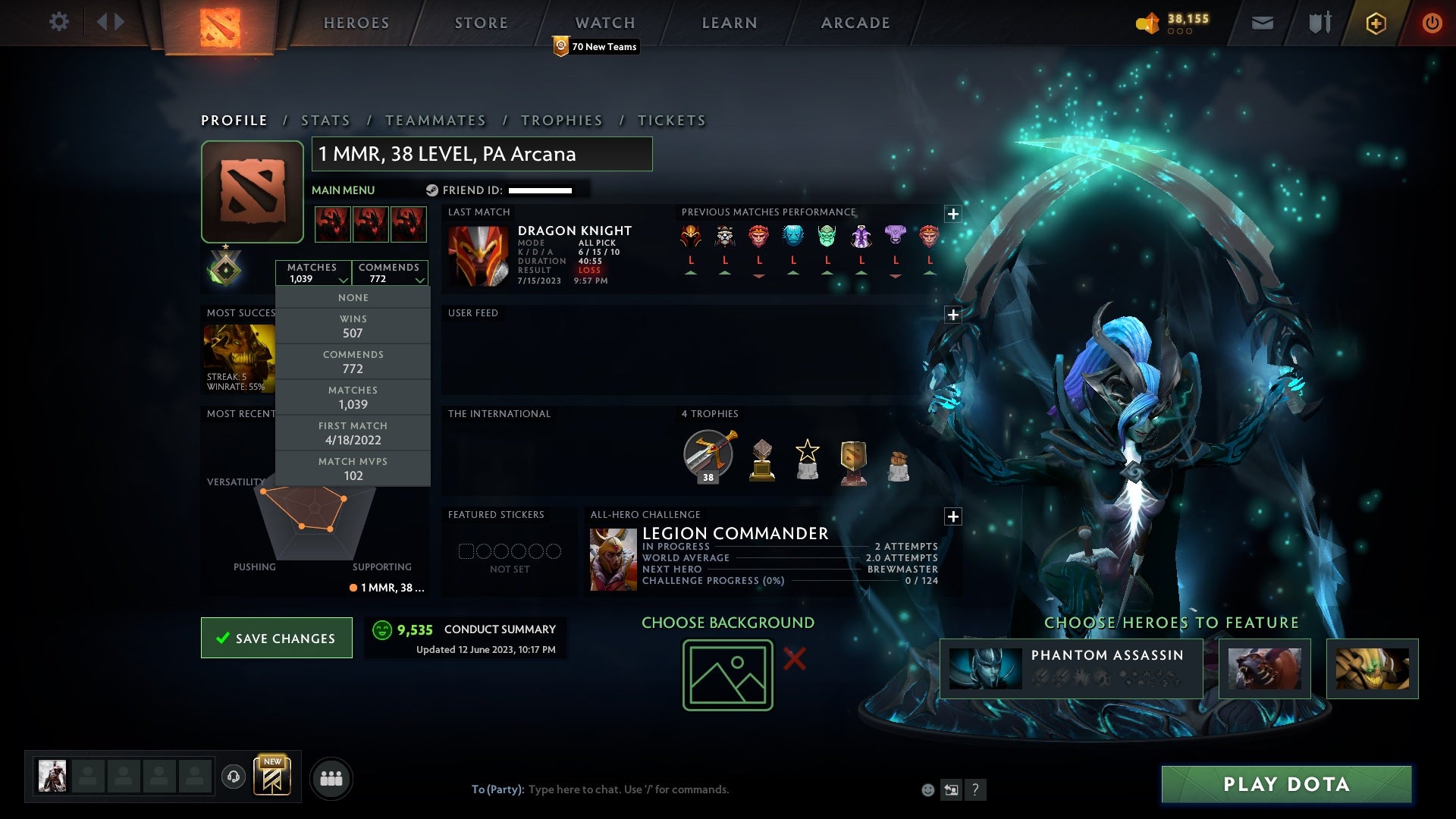 Herald I | MMR: 1 - Behavior: 9535