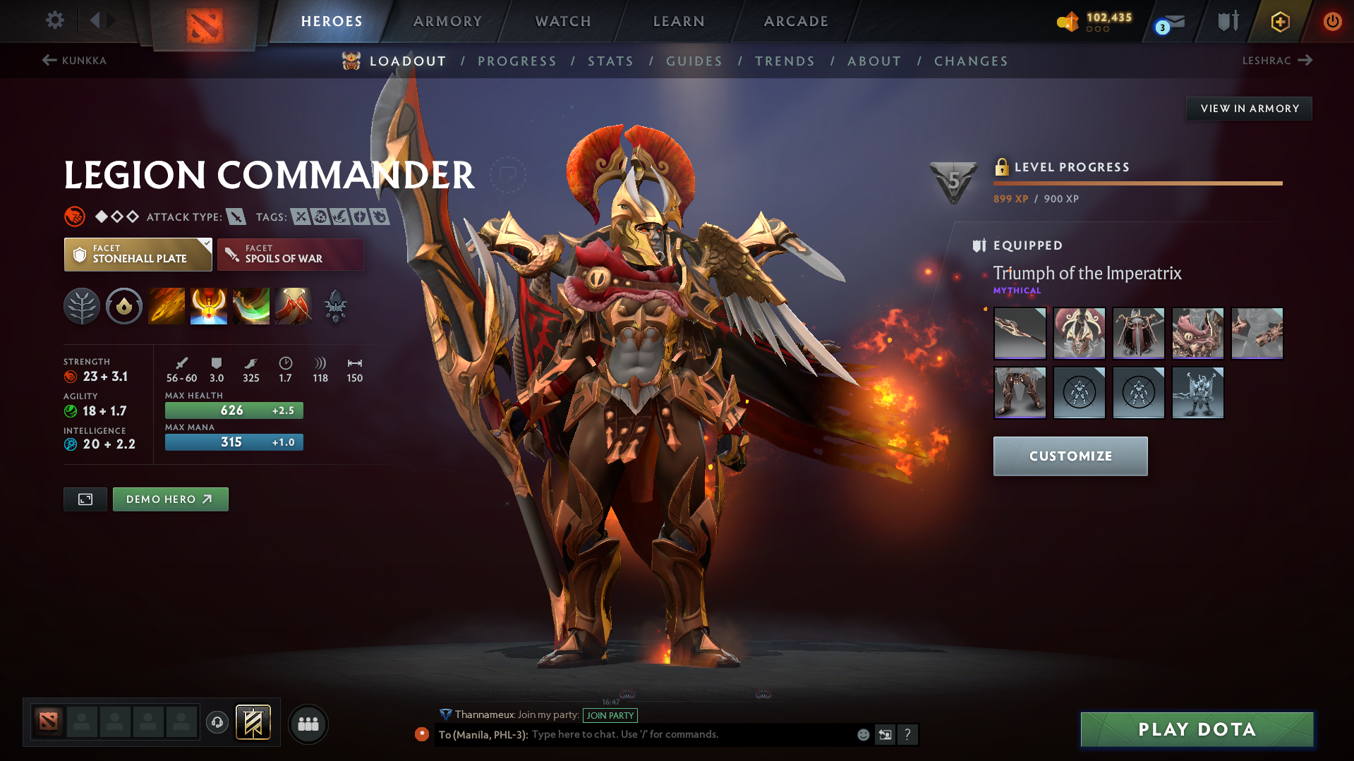 Immortal | MMR: 5733 - Behavior: 11805 - Communication: 11805