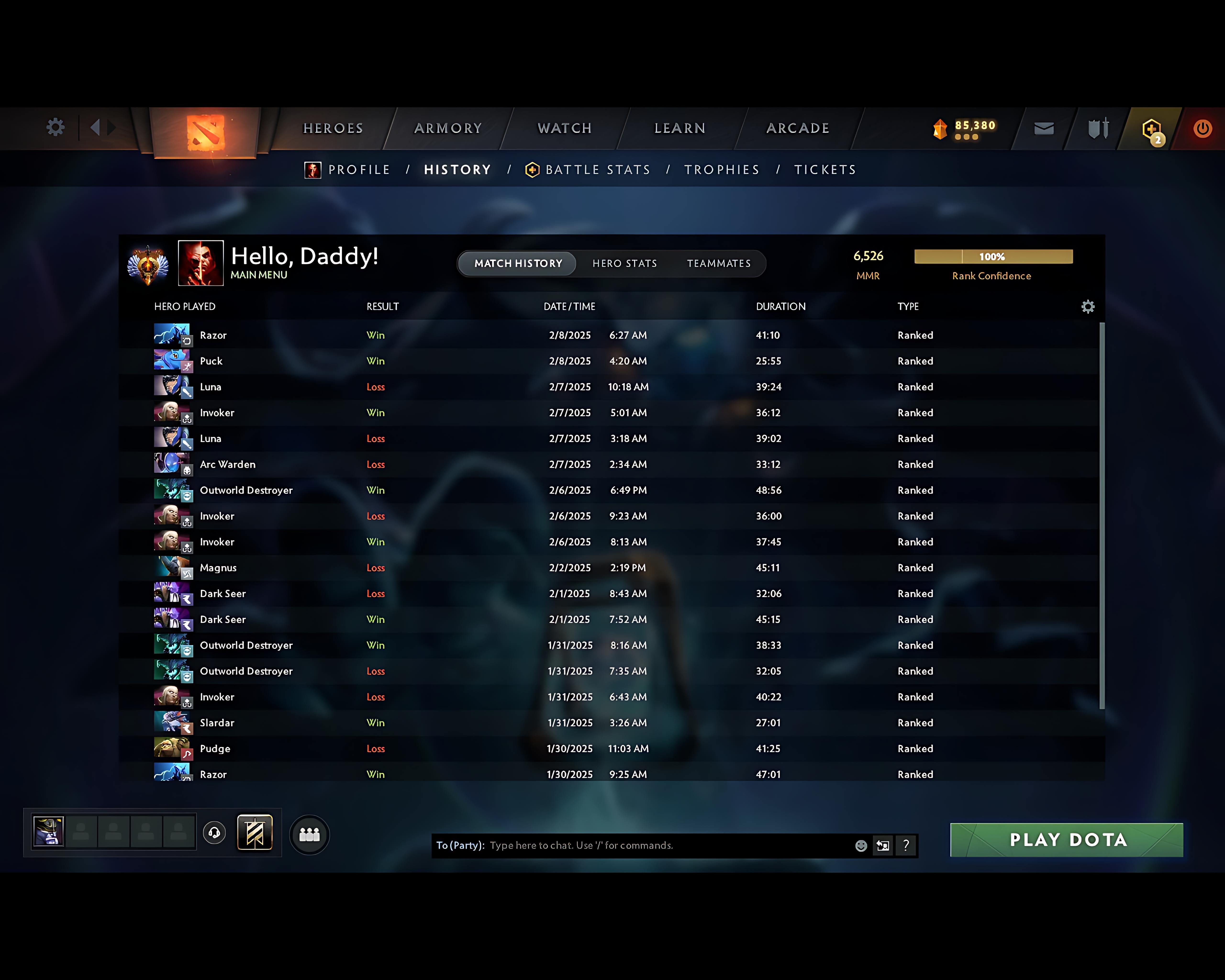 Immortal | MMR: 6526 - Behavior: 11821