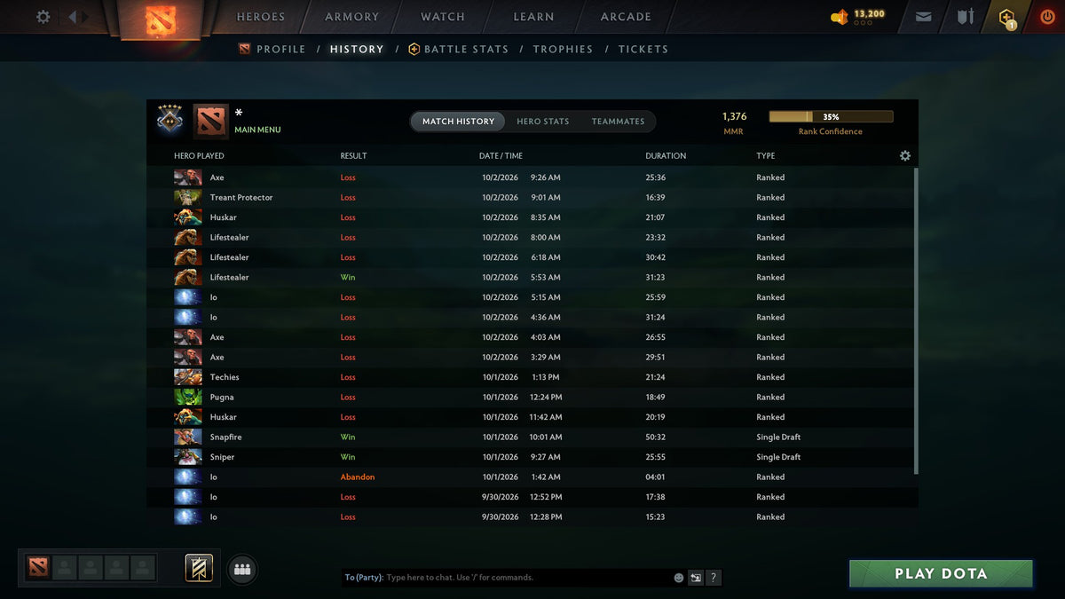 MMR: 1376 - Behavior: 10275