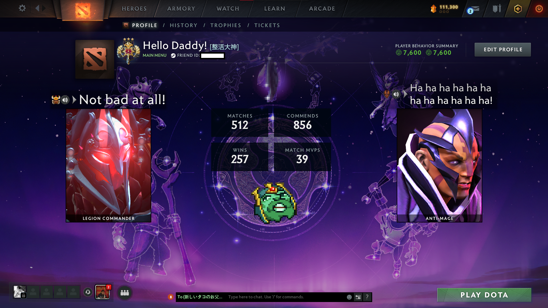 MMR: 3238 - Behavior: 7600