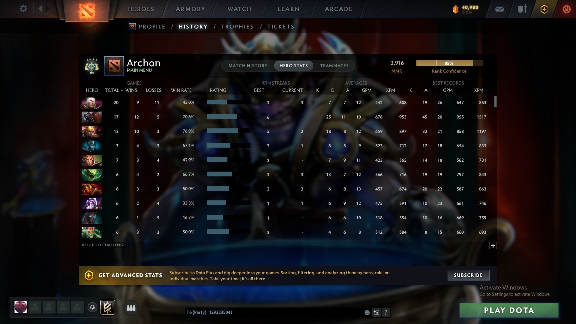 Archon IV | MMR: 2916 - Behavior: 9445 - Communication: 9445