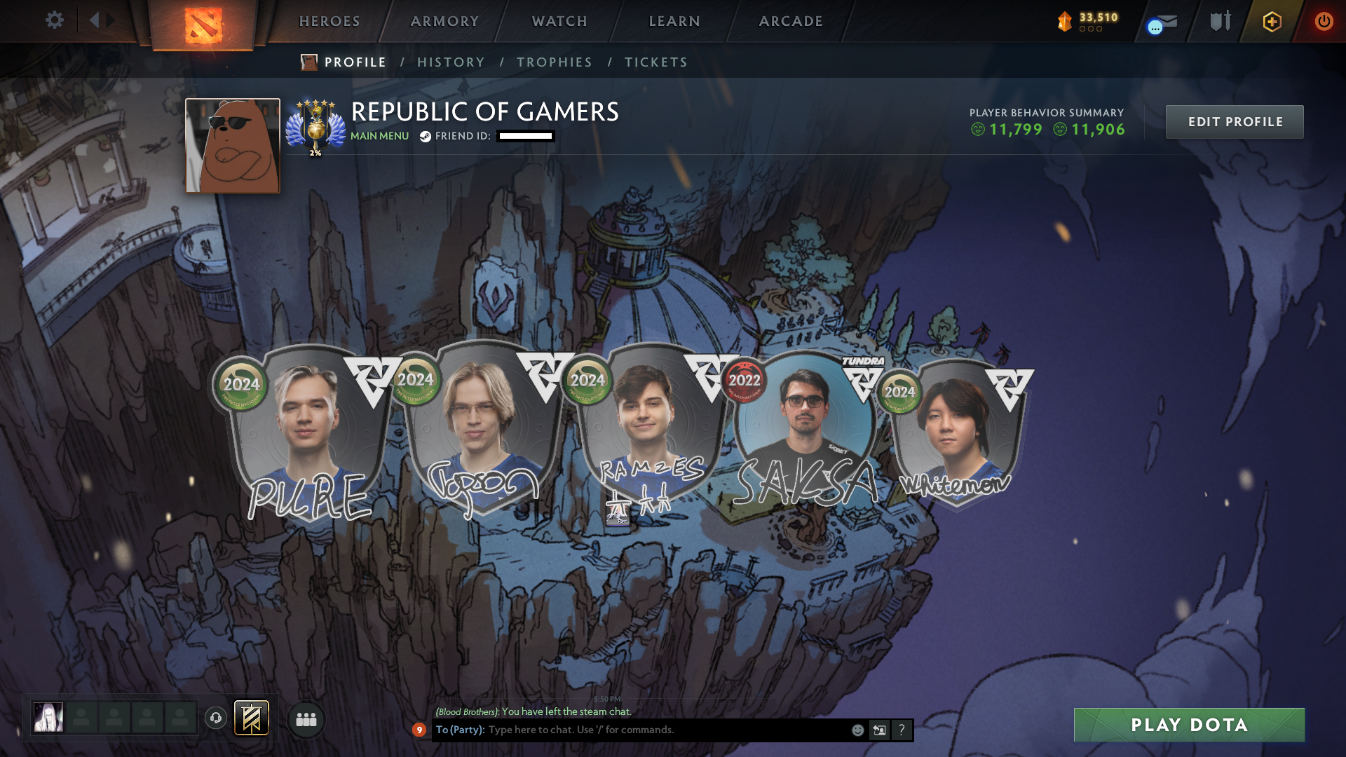 Divine V | MMR: 5424 - Behavior: 11906 - Communication: 11799