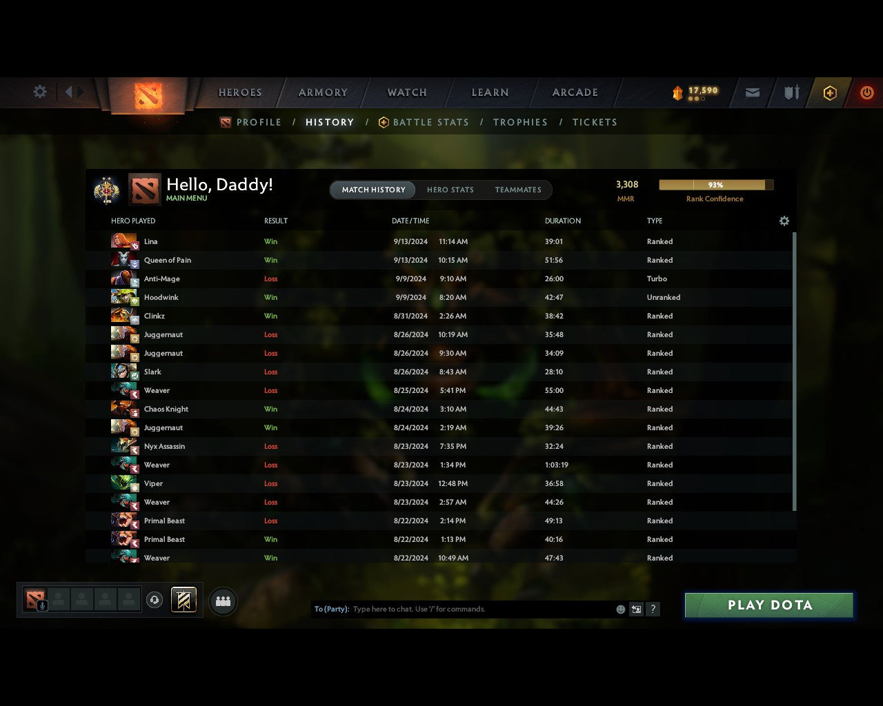 Legend II | MMR: 3308 - Behavior: 9487 - Communication: 9487