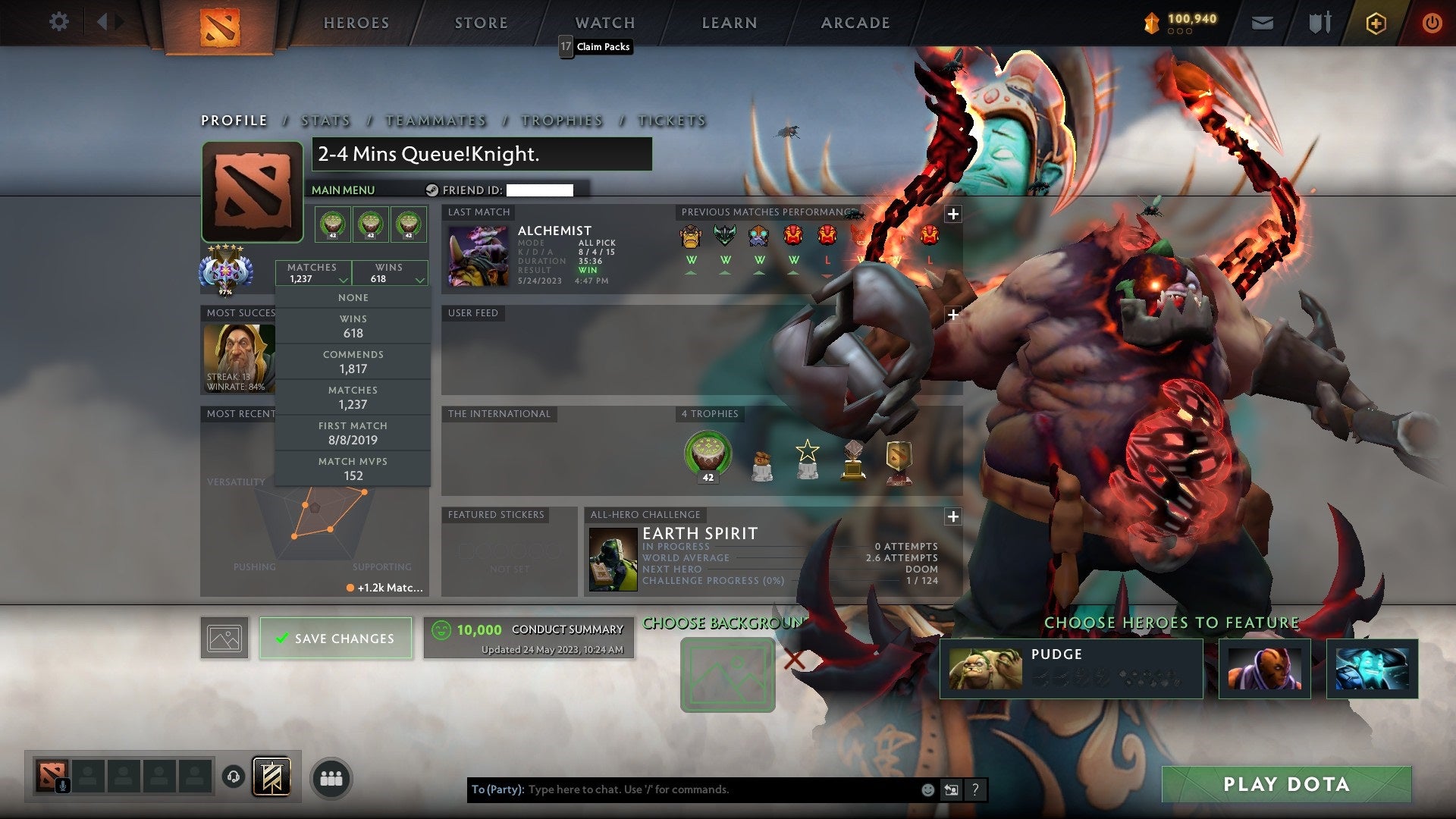 Ancient V | MMR: 4616 - Behavior: 10000