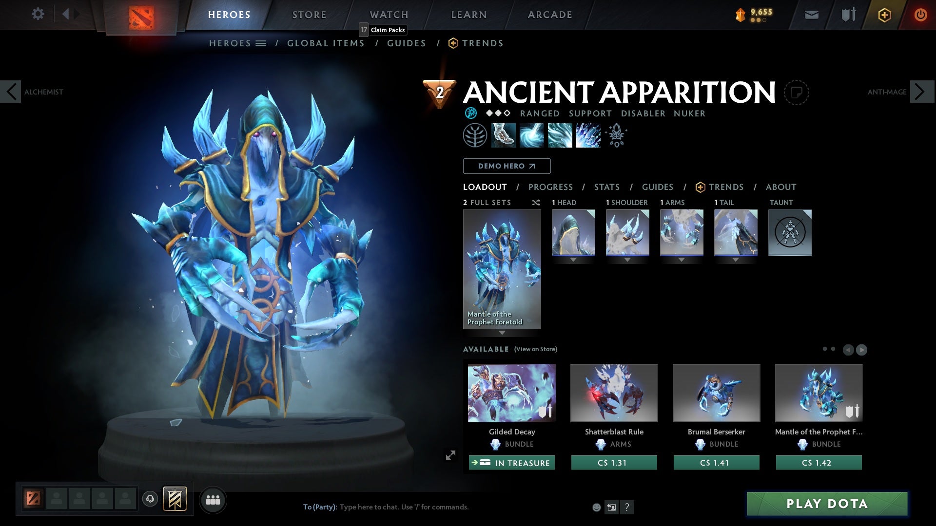 Ancient V | MMR: 4443 - Behavior: 9825