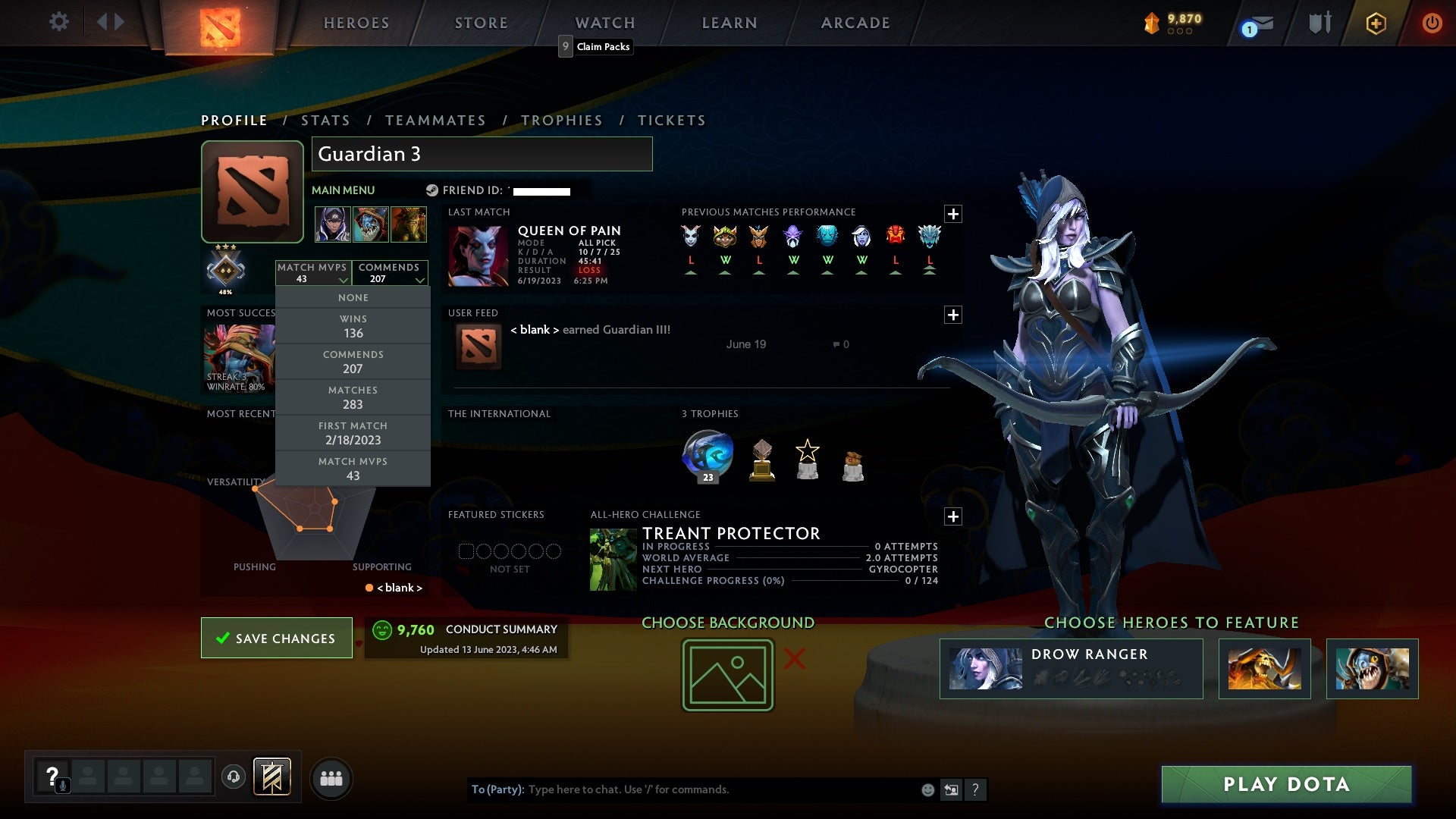 Guardian III | MMR: 1153 - Behavior: 9760