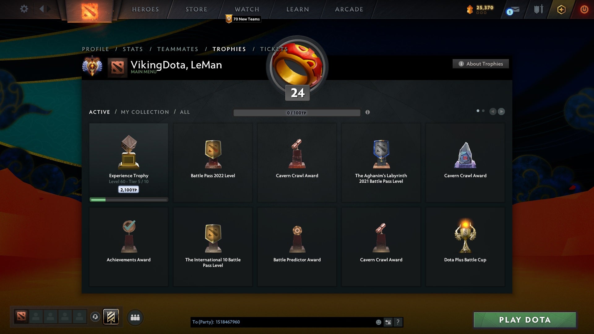 Immortal | MMR: 6036 - Behavior: 9535